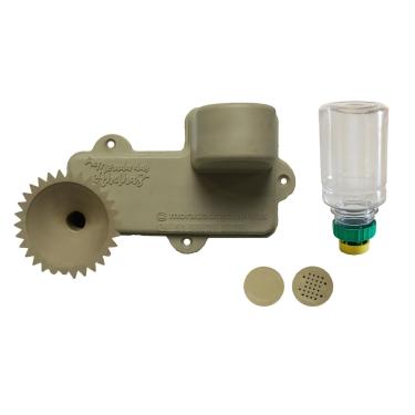 Imagem de Kit 10 Alimentadores Roso ASF Com Labirinto Bebedor e Tampinhas (Bege)