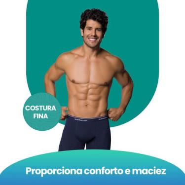 Imagem de Kit Com 6 Cuecas Boxer Box Selene De Algodão Adulto, Preto, Cinza, P