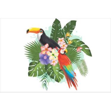 Imagem de Painel de Lona Tropical Tucano e Arara - Fabrika de Festa, 200x150cm