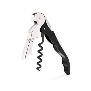 Imagem de Saca-Rolha Dois Estágios Abridor de Garrafa Pulltex Pulltaps, Preto