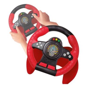 Imagem de Volante Giro 360 Brinquedo Som Música Com Alça Carro Ventosa - Dm Toys