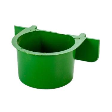 Imagem de Comedouro Jel Plast Pet Piu com Aba Verde para Pássaros - 90ml - Jel P