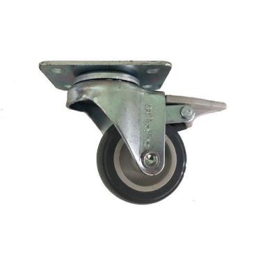 Imagem de Rodizio Girat. Placa C/ Freio 1pol. R158 Bp Pvc Anti Risco 25kg Por Ro