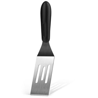 Imagem de Espátula pequena, 1 pacote, mini espátula de servir para cozinha, espátula de metal para servir e virar, ideal para panquecas, brownies, sobremesas, biscoitos, ovos ou frigideiras pequenas