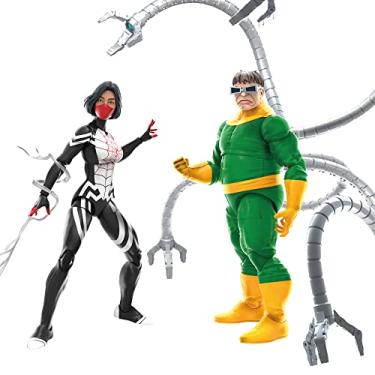 Imagem de Marvel Legends Series Spider-Man 60th Anniversary Marvel’s Silk and Doctor Octopus 2-Pack 6-inch Action Figures, 9 Accessories (Amazon Exclusive)