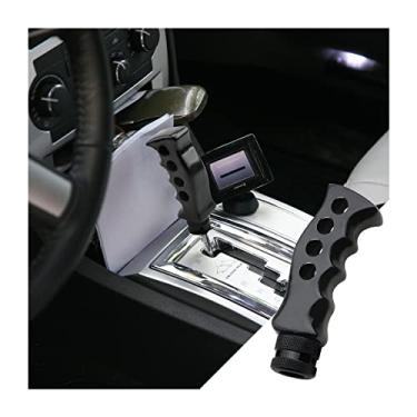 Imagem de Moioee Manopla de mudança de marcha do carro, manopla de transmissão manual e automática com adaptador parafusos e chave inglesa, alavanca de câmbio de marcha interna do carro, peças de substituição automotivas (preto)