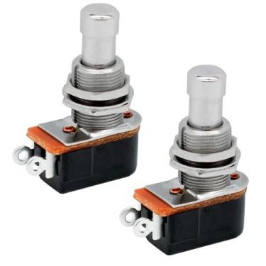 Imagem de 02 Chaves Switch 2 Terminais Spst Momentanea Pedal Guitarra - Thida