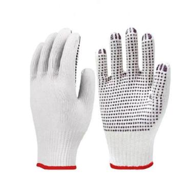 Imagem de 12 Pares Luva Algodão Tricotada Pigmentada Branca - MEDIX