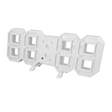 Imagem de Relógio de Parede LED 3D, Controle Remoto 4 Em 1, Hora de Exibição, Data, Cronometragem, Temperatura, Mudança de Cor RGB Luz Noturna USB Relógio Digital de Mesa para Cozinha,