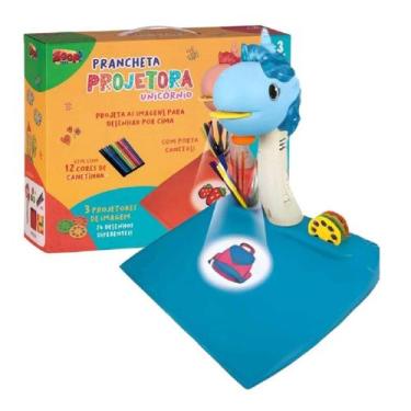 Imagem de Mesa Projetora Infantil Unicórnio Grande 3 Discos Interativo Magico Pr