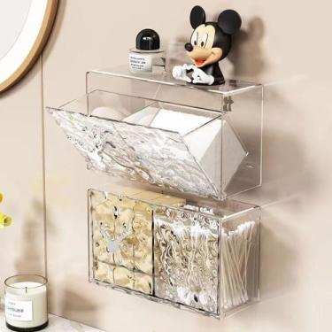 Imagem de Organizador Multiuso De Parede Para Banheiro Impermeável Porta Cosméti