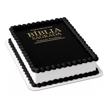 Imagem de Papel arroz para bolo aniversário festa comemoração Bíblia Sagrada Esc
