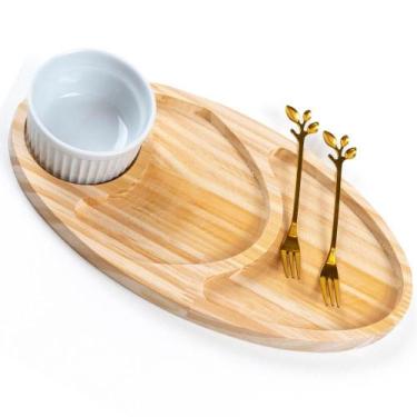 Imagem de Petisqueira de Madeira com Garfinhos Mesa Posta - Carmisini