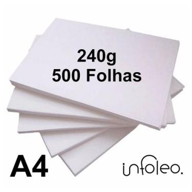 Imagem de Papel Offset A4 240g Branco com 500 Folhas - Chambril