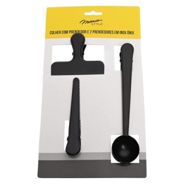 Imagem de Mimo Style Conjunto Prendedores de Embalagens Inox 3 Peças