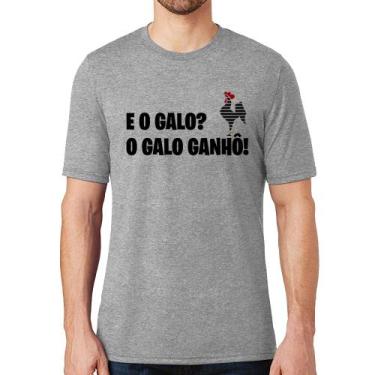Imagem de Camiseta E o galo O galo ganhô! - Foca na Moda, Cinza, G