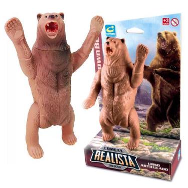 Imagem de Urso Marrom Articulado De Vinil Brinquedo Realista Cometa
