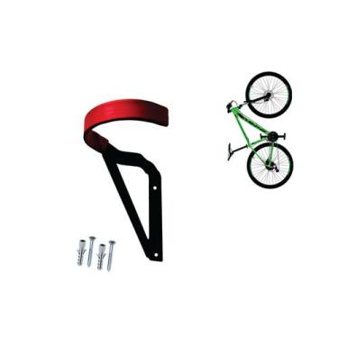 Imagem de Suporte para bicicleta parede vertical - FerragensHT, Vermelho