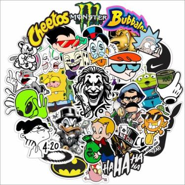 Imagem de Cartela Super Cartoon Desenho animado Com 42 Unidades - Du Adesivo