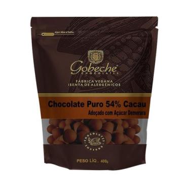 Imagem de Gotas Chocolate Puro 54% Cacau Gobeche - Adoçado com Açúcar Demerara- 