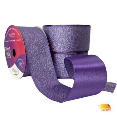Imagem de Fita Cetim Lurex 38mm  Presente  Lembrancinha  Laços - Cinderela Fitas