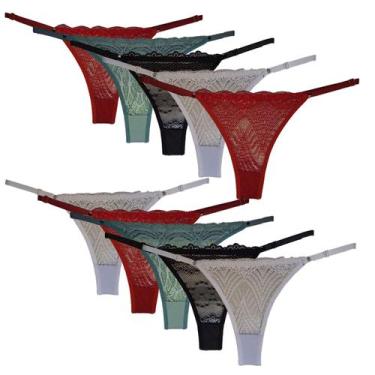 Imagem de Kit 10 Calcinhas Roupa Íntima Feminina Lingerie  126 - Luma Moda Íntim