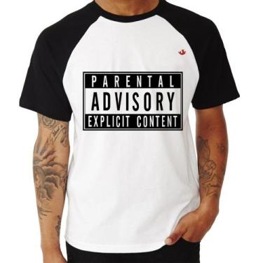 Imagem de Camiseta Raglan Parental Advisory: Explicit Content - Foca na Moda, Br
