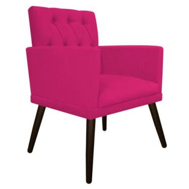 Imagem de Poltrona Decorativa Fernanda Pés Palito Tabaco Sala de Espera Recepção