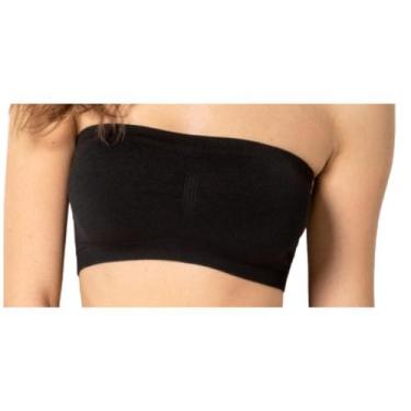 Imagem de Sutiã Trifil Top Faixa Com Bojo Removível Sem Alça , Preto, G