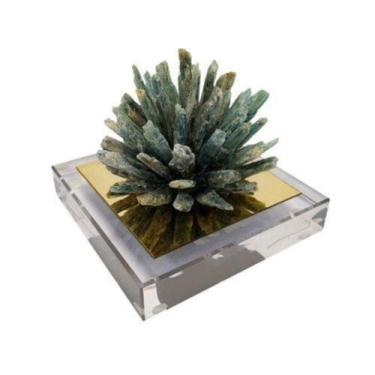 Imagem de Escultura Luxo Coral Escuro Base Impecavel Marmore Cristal - LUXdécor