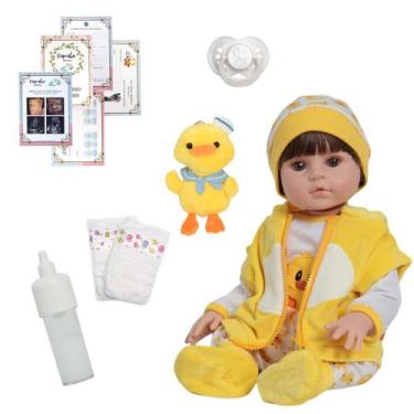 Imagem de Bebê Tipo Reborn Príncipe Recém Nascido Com Kit Acessórios - Cegonha R