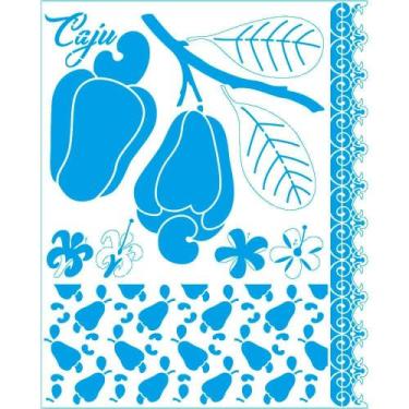 Imagem de Stencil Litoarte Rose Ferreira 20 x 25 cm - STR-242 Kit Cozinha : Caju