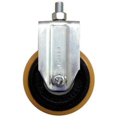 Imagem de Rodizio fixo para carrinhos e móveis roda poliuretano fle 312 pn mf at