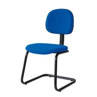 Imagem de Cadeira Secretária Turim Pé Continuo - Flex Cadeiras, Azul