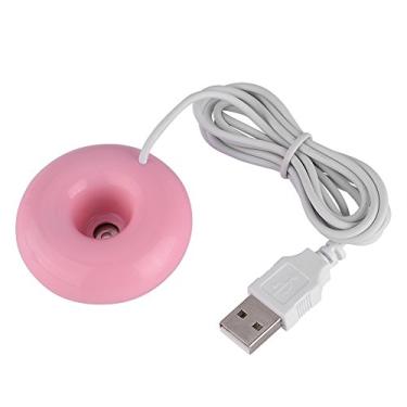 Imagem de Mini Umidificador de Spray USB Portátil Em Formato de Rosquinha, Ambiente de Ar Fresco, Mini Umidificador Em Forma de Anel para Carro, Escritório Doméstico (Rosa)
