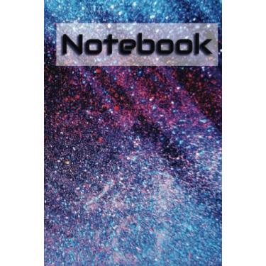 Imagem de Notebook: 6"x9" Hard Cover Journal or Notebook with double sided lined pages for kids, teens or adults | Blue and red | Office, study or school supplies: 80 pages (40 sheets)