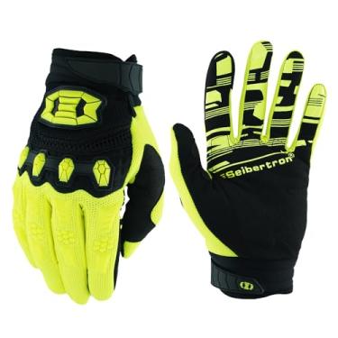 Imagem de Seibertron Luvas unissex BMX MX ATV MTB Racing Mountain Bike Ciclismo Off-Road/Dirt Bike Corrida de estrada Motocicleta Motocross esportivas reconhecimento de toque de dedo inteiro Yellow XXL