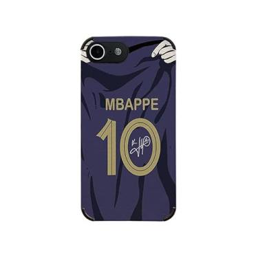 Imagem de Slrioks Mbappe Jersey Capa de telefone criativa de futebol para iPhone 7/8 / SE2020 couro sintético macio fino à prova de choque