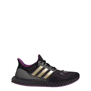 Imagem de adidas Tênis de corrida masculino Ultra 4D, Núcleo preto/dourado metálico/roxo tribo, 5