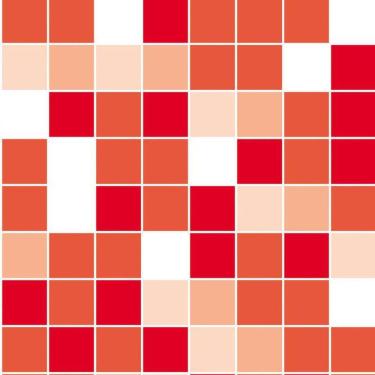 Imagem de Papel De Parede Pastilhas Vemelho Branco Laranja Autocolante