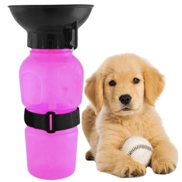 Imagem de Garrafa Pet Bebedouro Portatil BPA Free Pratica Rosa Caes E Gatos Viagem Parque Passeios 500ml