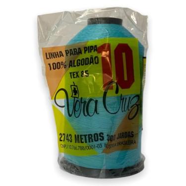 Imagem de Linha Para Pipas CCfios Vera Cruz Fio 10 de 3000 Jardas 100% Algodão Tex 85 (Azul)