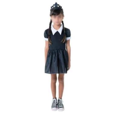 Imagem de Fantasia Infantil Wandinha Tam G Carnaval Dia Das Bruxas - Toys