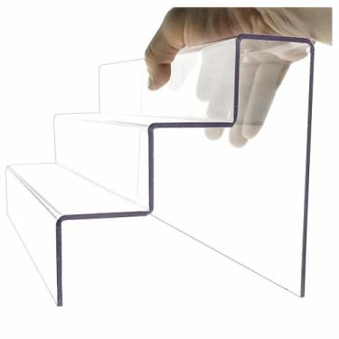 Imagem de Expositor Acrilico Plataforma escadinha multiuso - loja dinka