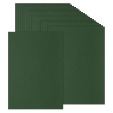 Imagem de PATIKIL 50 folhas de papel cartão colorido, tamanho A4, 230 g/m², papel colorido impresso para artesanato faça você mesmo, scrapbook, decoração de festa, verde escuro