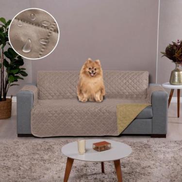 Imagem de Capa Sofá Impermeável 4 Lugares Caqui-Palha Exclusiva - Charme do Deta