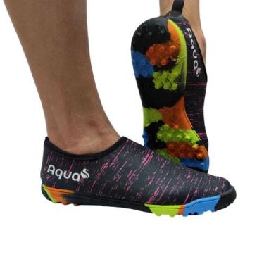 Imagem de Sapatilha AQUA Neoprene Esportes Aquáticos, Praia, Camping, Pesca - Ro