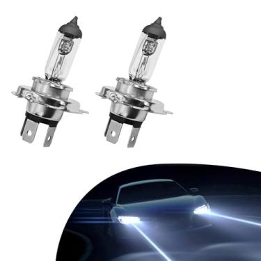 Imagem de QKYS 2 peças de lâmpadas de halogêneo para carro H4-55W, farol de neblina de substituição de farol baixo/alto super brilhante de 12V, lâmpada de quartzo tudo-em-um, lâmpada plug and play, acessórios