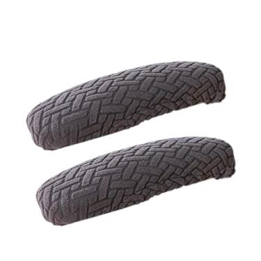 Imagem de Bothyi 1 par de escritórios cadeira de braço Capas de braço de poltrona Tampas de braço para o cotovelo de escritório em casa Concesas de almofada Capas de, Cinza