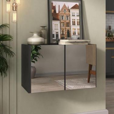 Imagem de Aparador Buffet Suspenso com Espelhos 2 Portas Multimóveis MP8003, Pre